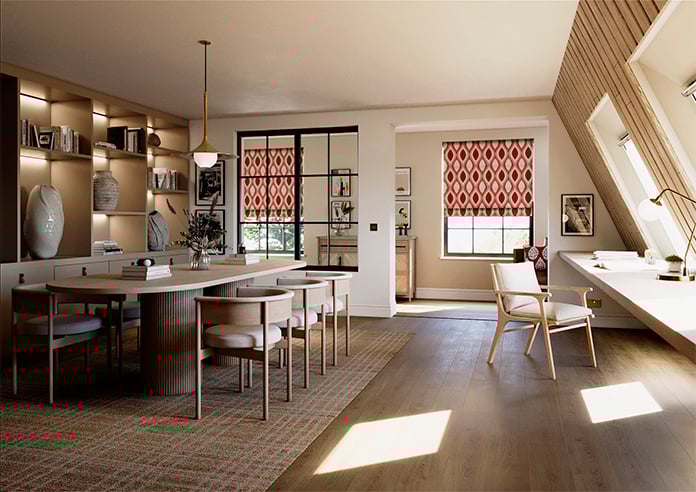 Kasian, Red - Roman Blind - Image 7